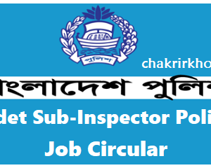 cadet sub inspector police job circular